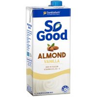 โซกูดเครื่องดื่มผสมอัลมอนด์กลิ่นวานิลลา 1 ลิตร So Good Almond Milk Vanilla 1 ltr.