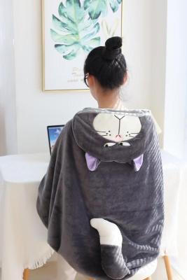 การ์ตูน Kawaii Lucifer แมวคลุมด้วยผ้าเสื้อคลุมผ้าห่มส่วนที่เหลือที่บ้านเคปสำนักงานพักกลางวันผ้าห่มผ้าห่มเครื่องปรับอากาศ