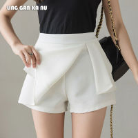 LING GAN KA NU Casual short skirt pants female  summer new Korean version high waist thin skirt short skirt shorts hot pants short skirt pants pleated skirt