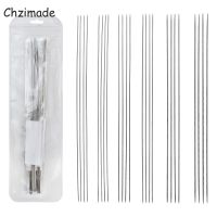 ♗ Chzimade 24Pcs 1/1.25/1.5mm Stainless Steel Long Beading Sewing Needles For Beads Embroidery Patchwork Diy Sewing Crafts