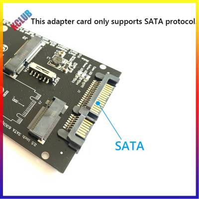 M.2 NGFF เอ็มซาต้า SSD ไปยัง SATA 7 15Pin 2.5นิ้วอะแดปเตอร์การ์ด2ใน1คอมพิวเตอร์ไรเซอร์