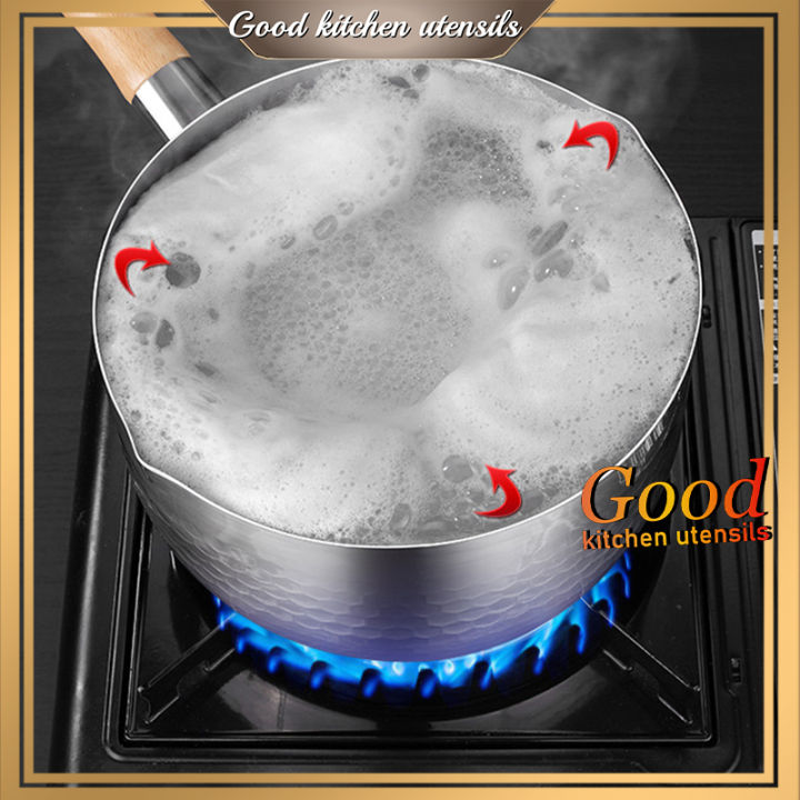 good-kitchen-tool-pot-18cm-หม้อนมเล็ก-304-สแตนเลส-พร้อมตะแกรงนึ่ง-บะหมี่ต้มสไตล์ญี่ปุ่น-อาหารเสริม-นมร้อน