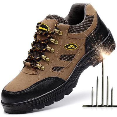 Tamias 🥥🥥ใหม่ รองเท้าเดินป่ากลางแจ้ง เดินป่า ท่องเที่ยว รองเท้าเซฟตี้ระบายอากาศ รองเท้าหัวเหล็ก รองเท้าลำลองผู้ชาย