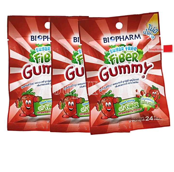 biopharm-fiber-gummy-sugar-free-ผลิตภัณฑ์เสริมอาหารรูปแบบขนมวุ้นเจลาติน-ไม่มีน้ำตาล-24-กรัม-ซอง
