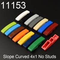 【CW】 10PCS 11153 61678 Slope Curved 4x1 No Studs Building block accessories parts MOC Education Build Toys Brick