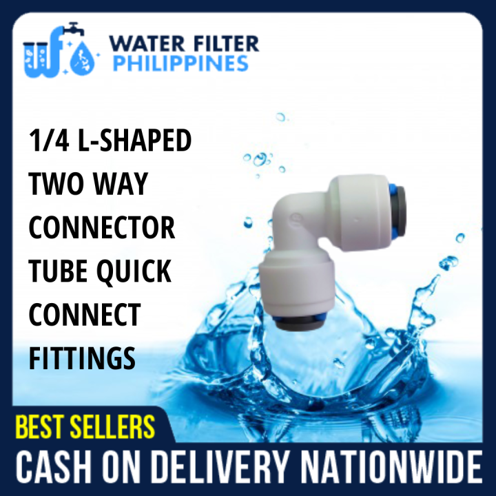 Reverse Osmosis Fittings 1pc 1/4 LShaped Two Way Connector Tube Quick