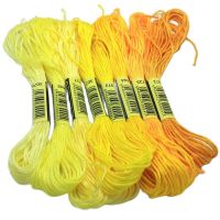 ✔♞ Cross Stitch thread The Unique Style 8 Cross Stitch Cotton Embroidery Thread Floss Sewing Skeins Craft Dofferent Gradient Color