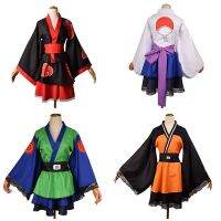 Adult Japanese Kimono Cosplay Kids Akatsuki Cloud Print Uchiha Sasuke hyuga hinata Lolita Costume Dress Women Girls Halloween