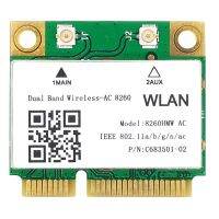 1200Mbps Network Card 8260Hmw Ac 2.4G+5G Mini Pci-E Card 4.2 Bluetooth Wifi Card 802.11Ac 867Mbps for Laptop/Computers