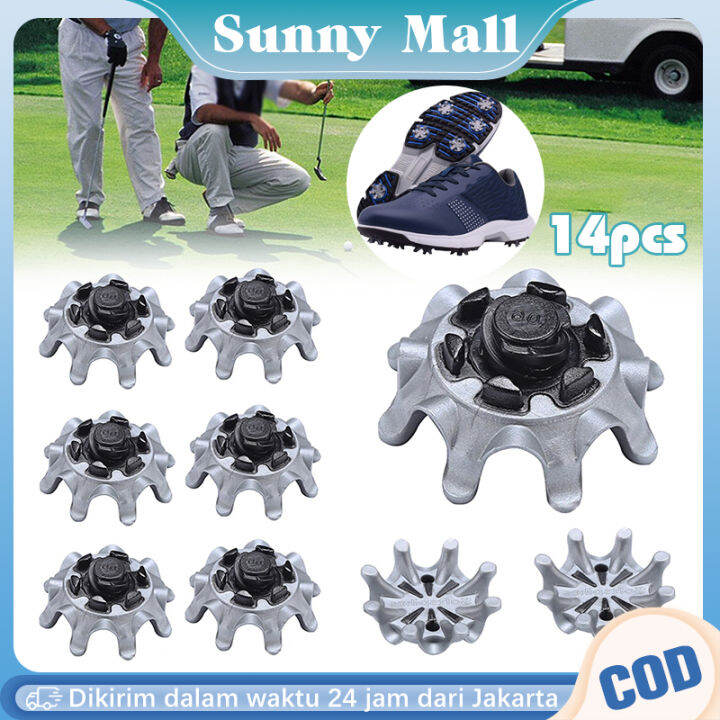 Golf Shoes Spike 14pcs Spike Sepatu Golf Anti Slip Fast Twist Studs