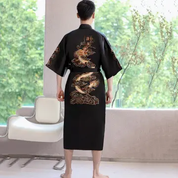 Solid Ponte Embroidered Dragon Kimono