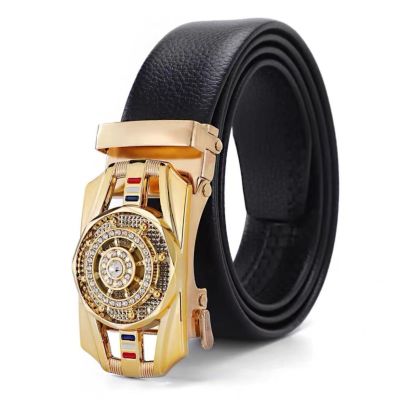 The new rudder fortunes belt male automatic buckle leisure jeans set auger rotating mens ✕❐