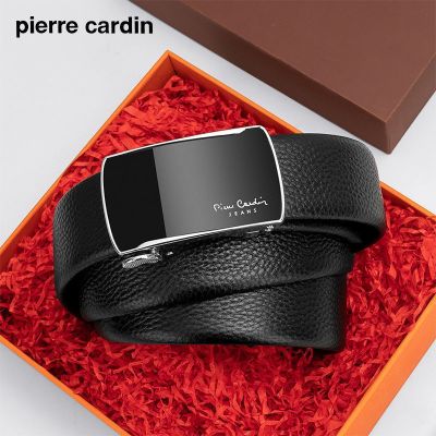 【Hot Sale】 Cardin Mens Leather Cowhide All-Match Buckle Young Middle-aged
