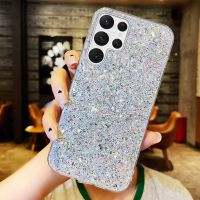 FAXOXA Glitter Sequins กรณีโทรศัพท์นุ่มสำหรับ Samsung S22 S21 S20 Ultra A32 A52 A72สำหรับ Samsung Galaxy A12 A21S A51 A71 TPU กรณี