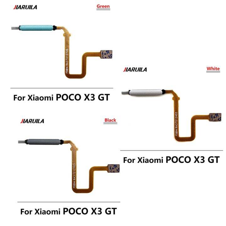 เครื่องสแกนลายนิ้วมือใหม่สำหรับ-xiaomi-m3-poco-f3-x3-gt-pro-ปุ่มโฮมเซนเซอร์กุญแจเมนูกลับคืนลายนิ้วมือสายเคเบิ้ลยืดหยุ่นสำหรับ-redmi-9t