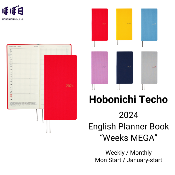 [ Hobonichi Techo ] 2024 English Planner Book Hardcover Colors Series