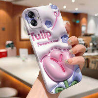 เคสเคสโทรศัพท์ Hp สำหรับ Samsung Galaxy A04E กรณีโทรศัพท์ฟิล์มรวมทุกอย่างเคสโทรศัพท์สไตล์ดอกทิวลิปสามมิติการออกแบบเปลือกแข็งเคสป้องกันทนแรงกระแทกกล้องคลุมทั้งหมด