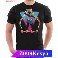 แขนสั้นโอเวอร์ไซส์ เสื้อยืดสีพื้น Sailor Moon Pretty Soldier Mens T-Shirt discountS-3XL  782A