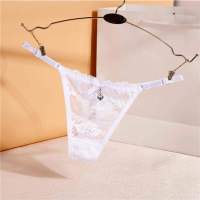 Underwear Underpants Lace Low-waist T-Back G-String Thong Panties Women Solid Transparent Briefs Sexy Belt Thin Adjustable