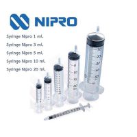 Syringe Without Needle กระบอกฉีดยา ไม่มีเข็ม จำนวน 1 ชิ้น ขนาด 3 ml / 5 ml / 10 ml / 20 ml / 50 mL