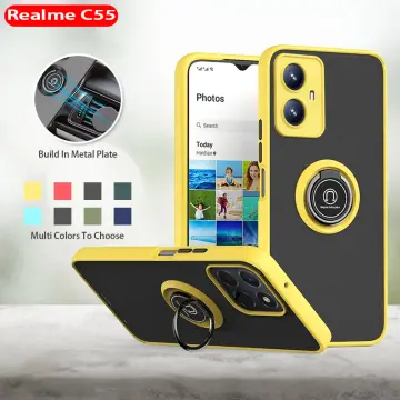 For Realme C53 Case Realme C53 C55 Cover Funda Shockproof Armor PC +  Silicone Stand Protective