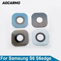 Aocarmo For Samsung Galaxy S6 S6edge Edge G9200 G9250 Rear Back Camera Lens Glass Cover With Adhesive Sticker Replacement