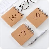 1pcs Mini Spiral Pocket Book Weather Rain Moon Thunder Memos Notebook Daily Agenda Journal Diary Stationery Office School F182