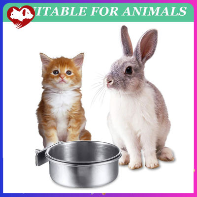 ให้อาหารน้ำกัดแทะสแตนเลสเครื่องให้อาหารสัตว์เลี้ยงถ้วยลายนกชามอาหารนกสำหรับนกแก้ว Myna สุนัขแมวนก