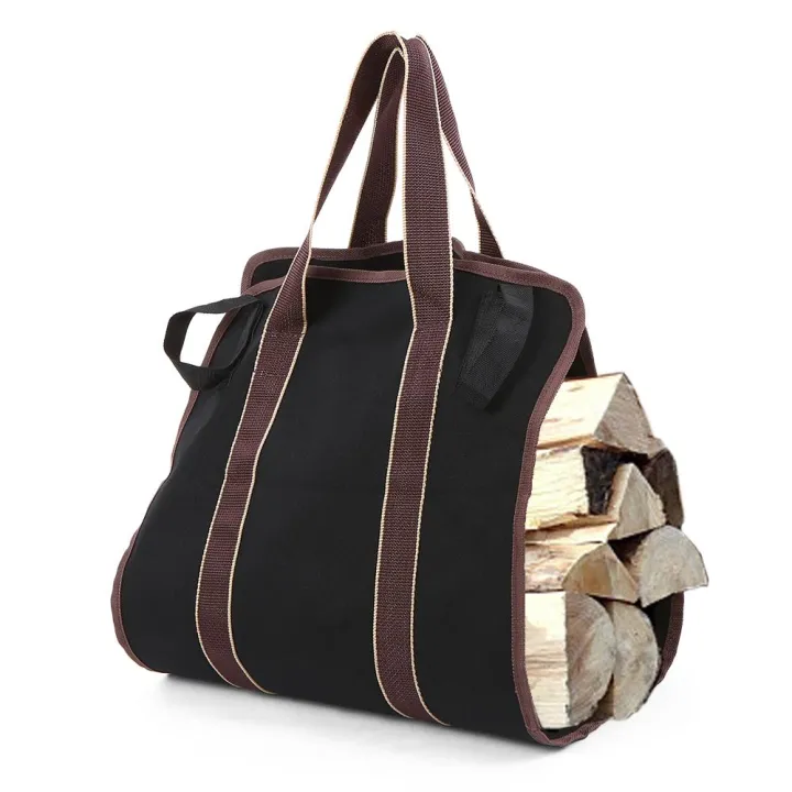 Aazon.co: Firewood Carrier Tote, Wood Bag And Protect Gloves For