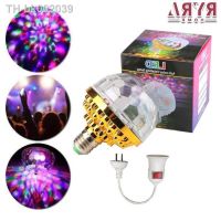 ஐ E27 Colorful Rotating Ball Light Disco Rotating Ball Bulb With Socket Ball RGB LED 6 Beads Stage Light For Home Party KTV Bar