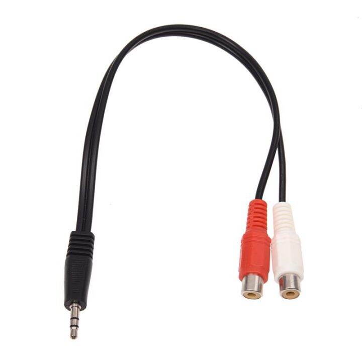 3.5mm stereo adapter headphone jack to 2 RCA jack adapter audio cable