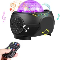 Starry Sky Galaxy Projector,LED Star Light Rotatable Ocean Wave Projector,with Remote Control and Bluetooth