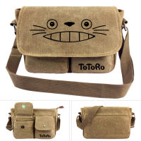 Totoro กระเป๋าสะพายผ้าใบผู้ชายวัยรุ่น Miyazaki Shun Collection กระเป๋าสะพายข้างกระเป๋านักเรียนกระเป๋าเป้สะพายหลังกระเป๋าท่องเที่ยวกลางแจ้ง