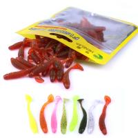 HENGJIA 10pcs/Pack Soft T Tail Fishing Lure Set Grub Worm Swimbaits Silicone Baits Pesca Bass Carp Fishing Tackle Silicone Bait Accessories