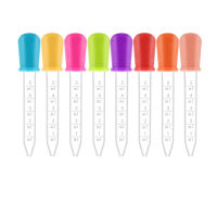 5ML 5ML Pipette Dropper Feeding Medicine Liquid Eye Ear Pipette Silicone Plastic Dropper School Lab Experiment Supplies