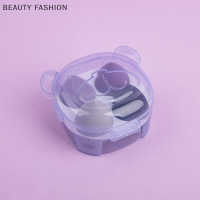 BEAUTY FASHION 4pcs Makeup blender เครื่องสำอางพัฟแต่งหน้าฟองน้ำพร้อมกล่องเก็บของ