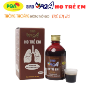 PQA Ho trẻ em chai 250ml công năng thanh phế, mát họng