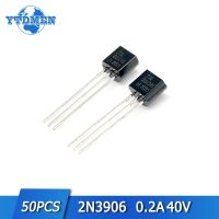 ✆ 50pcs 2N3906 Transistor Silicon PNP Transistor TO-92 General Amplifier 40v 0.2a Triode Transistors sets In stock