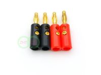 ❅❐∈ 10x 4mm Banana Plug Gold Plated (5Red 5 Black)