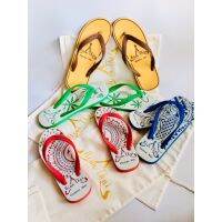 COD NIAN THAI FLIP FLOPS SANDALS ART SLIPPERS for Men and Women Beach Summer Pool Casual รองเท้าแตะแกะลายพร้อมถุงผ้า