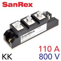 SanRex ไทริสเตอร์ โมดูล Thyristor/SCR Power Module 110A 800V (KK110F80)