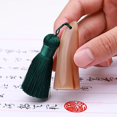 Hand Account Signature Name Stamps Natural OX Horn Customized Personalized Motto Seals With Pendant Painting Calligraphy Chop