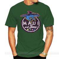 เสื้อยืดผู้ชายเสื้อผ้าวินเทจยุค90 Maui And Sons ท่องบริษัทไซส์ใหญ่หรือไซส์ใหญ่สำหรับผู้หญิงเสื้อยืดพิมพ์ลาย Surf โลโก้ขนาดใหญ่สีม่วงย้อนยุค