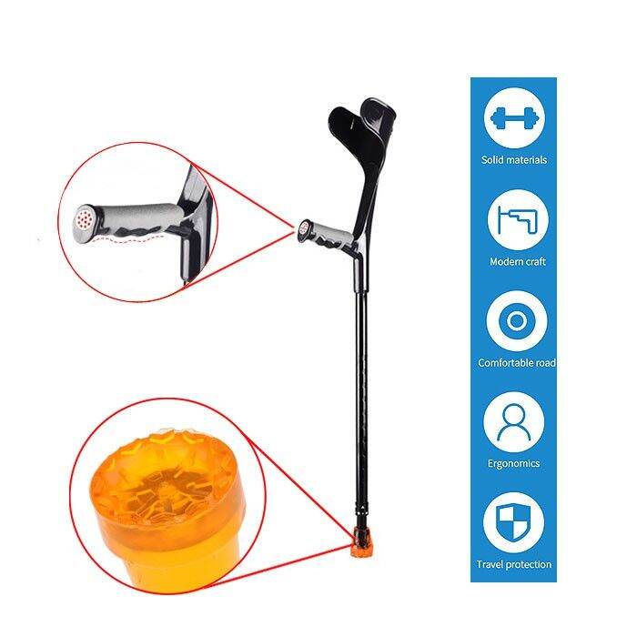 (1 batang) Mintcare Crutch Adjustable Height Antislip Rubber Handle