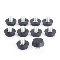 10pcs/set Furniture Levelers Feet M6/M8*23mm Adjustable Diameter Screw Balance Stem for Rack Table Chair Beg Sofa Protect Floor  Replacement Parts