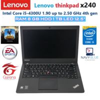 Lenovo thinkpad x240 / Intel Core i5-4300U 1.90 up to 2.50 GHz 4th gen / RAM 8 GB / HDD 1 TB สินค้ามือสองคุณภาพสูง ราคาสุดคุ้ม