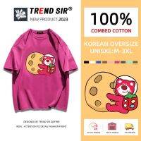 TrendSir ?ส่งของทุกวัน เสื้อยืดแขนสั้น เนื้อผ้านิ่ม เสื้อโอเวอร์ไซส์น่ารัก มี7สี M-3XL