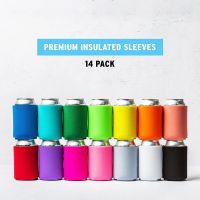 【CW】 14pcs Beer Can Cooler Sleeves Collapsible Insulated Drink Holders Bottles Cola Hot Selling
