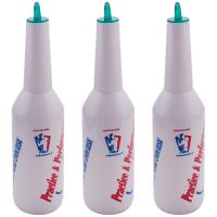 3X Flair Bartender Bartending Practice Bar Pub Bottle Wine Cocktail Shaker - White