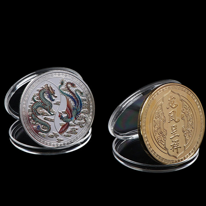 traditional-chinese-culture-dragon-and-phoenix-commemorative-coin-wedding-favors